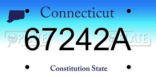67242A Connecticut License Plate
