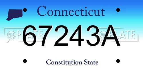 67243A Connecticut License Plate