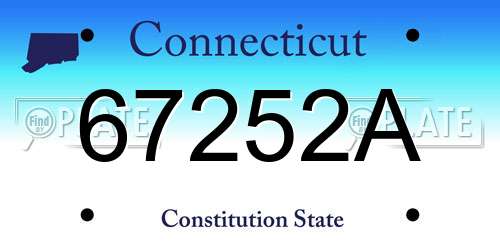 67252A Connecticut License Plate