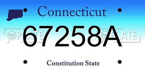67258A Connecticut License Plate