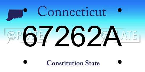 67262A Connecticut License Plate