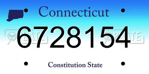 6728154 Connecticut License Plate