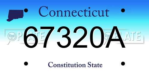 67320A Connecticut License Plate