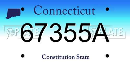 67355A Connecticut License Plate