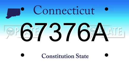 67376A Connecticut License Plate