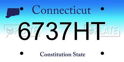 6737HT Connecticut License Plate