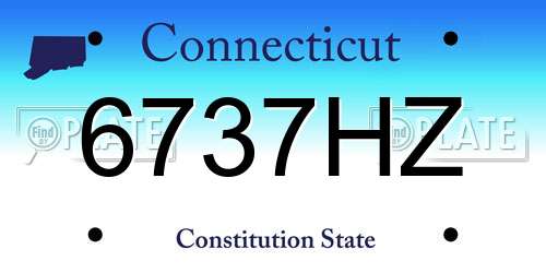 6737HZ Connecticut License Plate