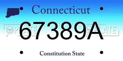 67389A Connecticut License Plate