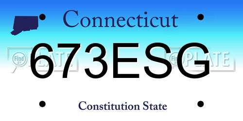 673ESG Connecticut License Plate