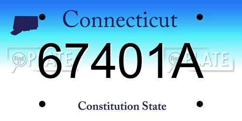 67401A Connecticut License Plate