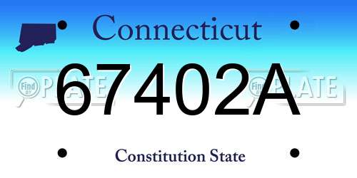 67402A Connecticut License Plate