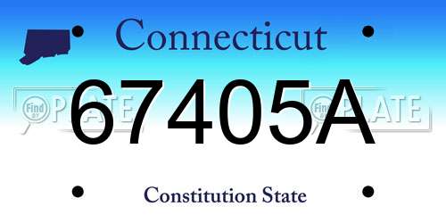 67405A Connecticut License Plate