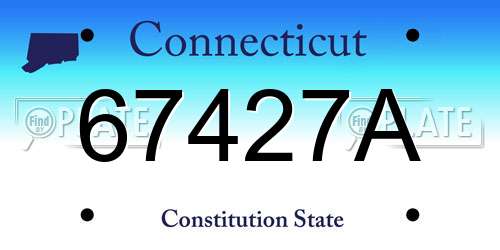 67427A Connecticut License Plate