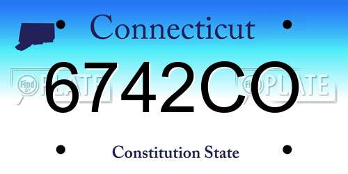 6742CO Connecticut License Plate