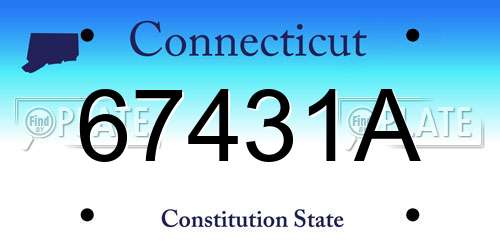 67431A Connecticut License Plate