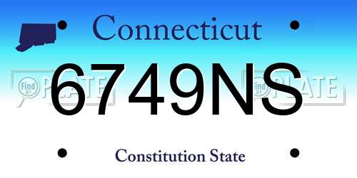 6749NS Connecticut License Plate