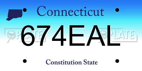 674EAL Connecticut License Plate
