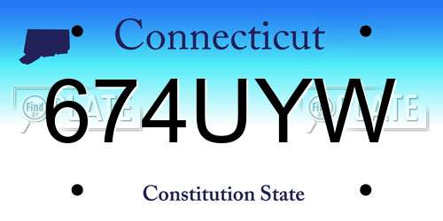 674UYW Connecticut License Plate