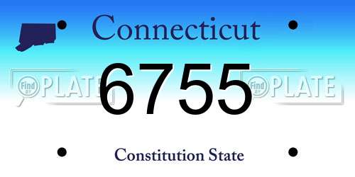 6755 Connecticut License Plate