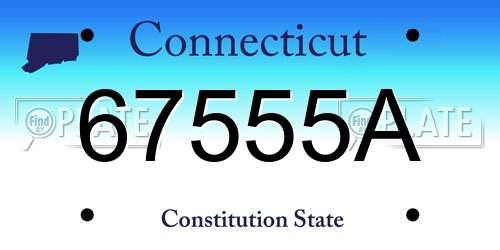 67555A Connecticut License Plate