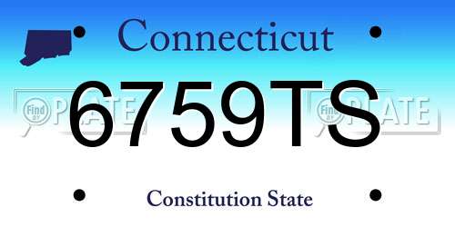 6759TS Connecticut License Plate