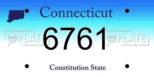 6761 Connecticut License Plate