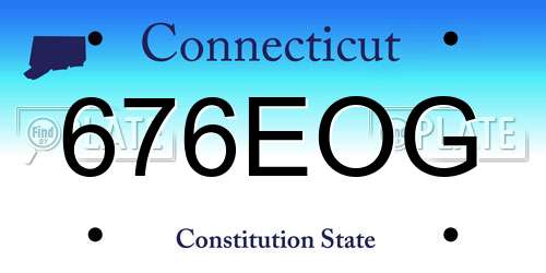 676EOG Connecticut License Plate