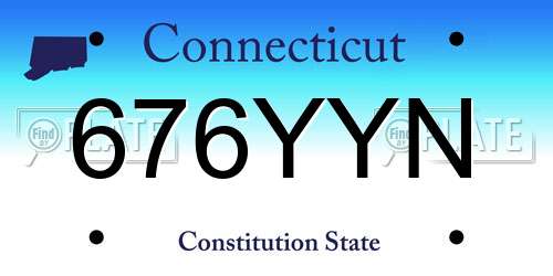 676YYN Connecticut License Plate
