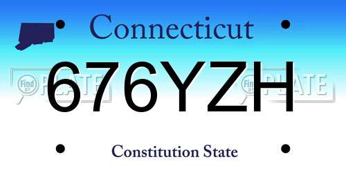 676YZH Connecticut License Plate