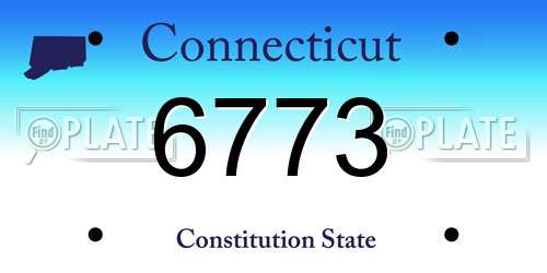 6773 Connecticut License Plate