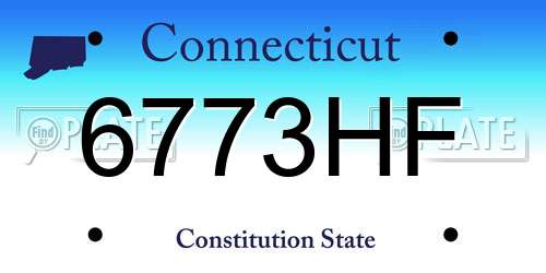6773HF Connecticut License Plate