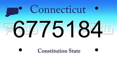 6775184 Connecticut License Plate