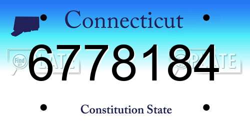 6778184 Connecticut License Plate