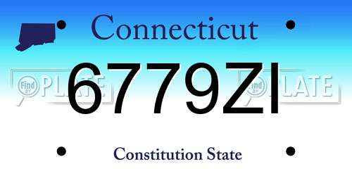 6779ZI Connecticut License Plate