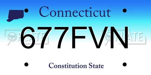 677FVN Connecticut License Plate