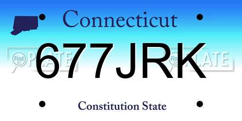 677JRK Connecticut License Plate