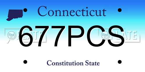 677PCS Connecticut License Plate