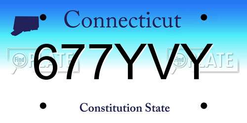 677YVY Connecticut License Plate