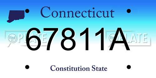 67811A Connecticut License Plate