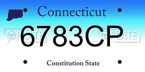6783CP Connecticut License Plate