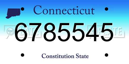6785545 Connecticut License Plate