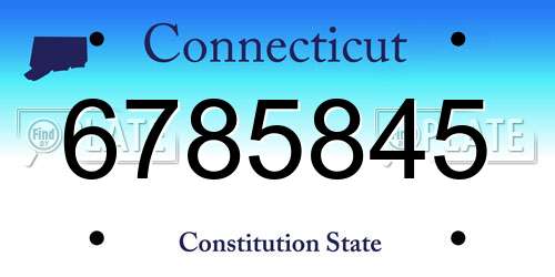 6785845 Connecticut License Plate