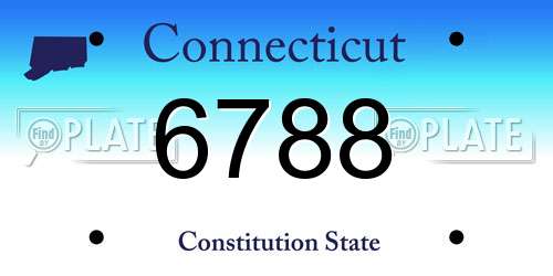6788 Connecticut License Plate