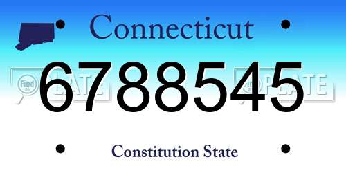 6788545 Connecticut License Plate