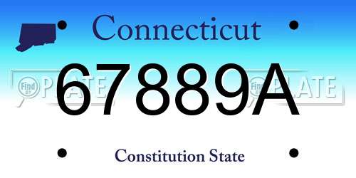 67889A Connecticut License Plate