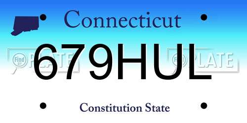 679HUL Connecticut License Plate