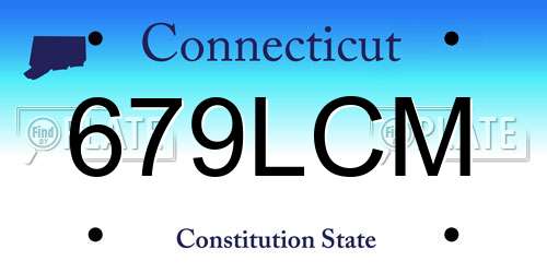 679LCM Connecticut License Plate