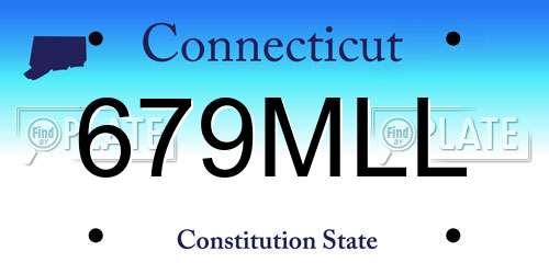 679MLL Connecticut License Plate