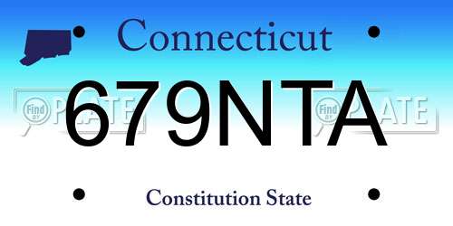 679NTA Connecticut License Plate