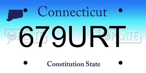 679URT Connecticut License Plate
